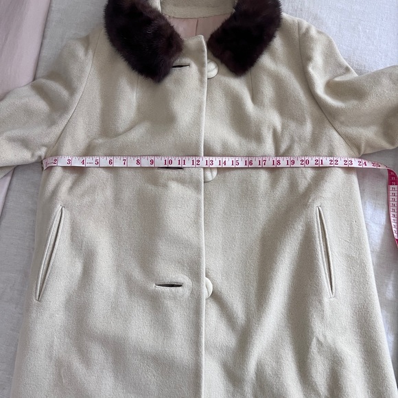 Vintage mink fur collar swing coat - Picture 5 of 15